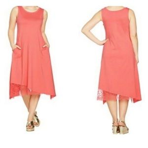 Logo Lori Goldstein Sleeveless Midi Dress